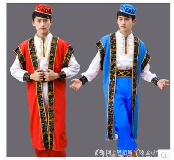 维吾尔族的服饰不仅花样较多,而且非常优美,富有特色