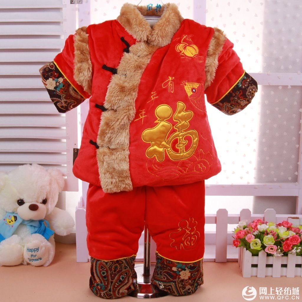 男童新年福唐装套装婴幼儿童棉衣批发宝宝品牌