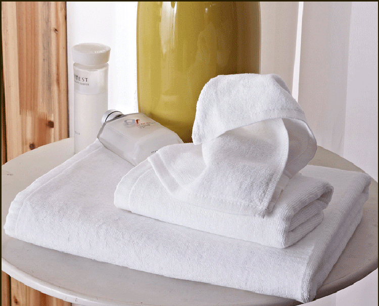 【酒店用品】 全棉32支双股 16支螺旋缎边毛巾方巾浴巾地巾