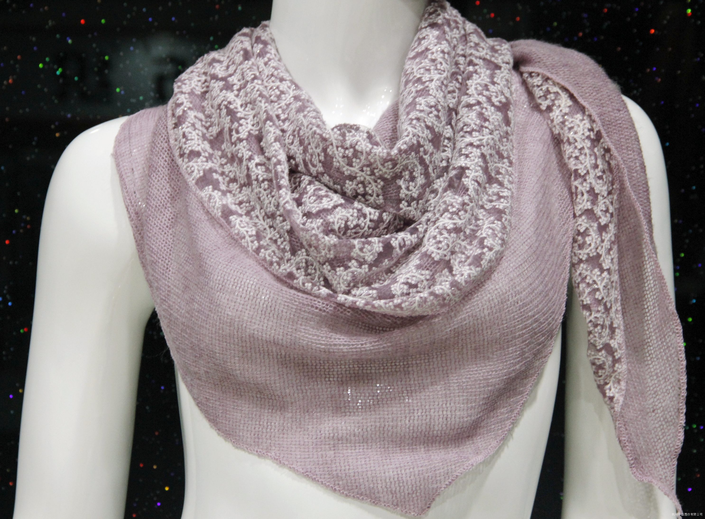 满天星蕾丝三角巾_杭州华盛围巾有限公司_网上轻纺城