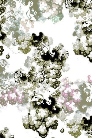 手绘花 乱花 中国风 国画葡萄 #839834