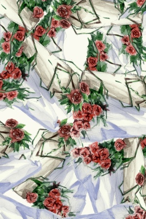 大牌风 花卉 小碎花 油画花型 艺术花卉 #1228026