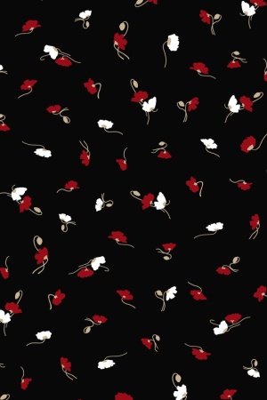 黑底花卉 复古 小碎花 #916948