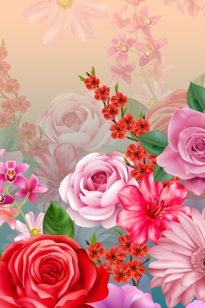 定位花 写实花卉 3d立体 #1196449