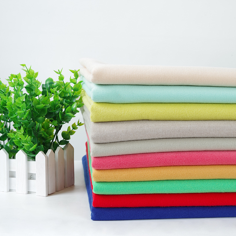 Shuangmian Ni factory direct sale of poly-wool polyester plain fabric