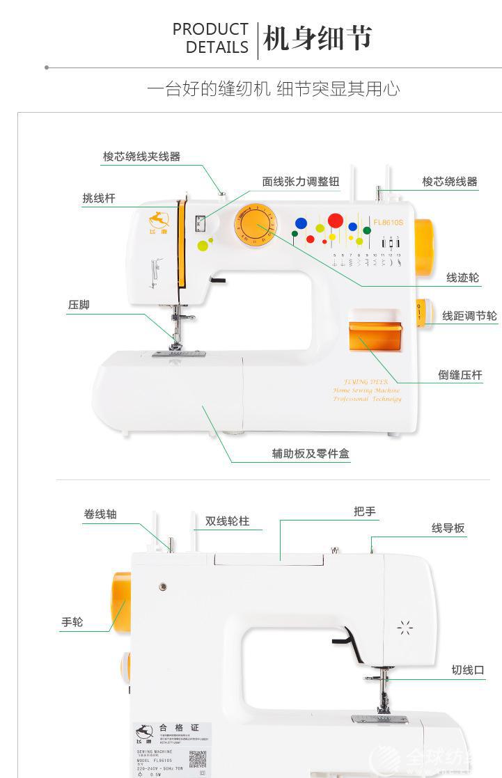 电动缝纫机结构图片