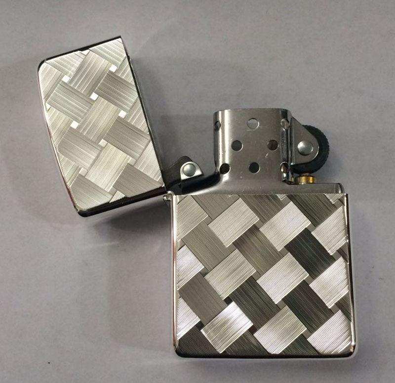 盔甲 竹蓆銀色 sv 日版 原裝正品zippo 芝寶防風打火機